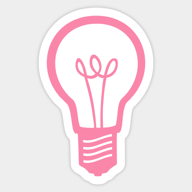 Pink Light Bulb Sticker by XOOXOO